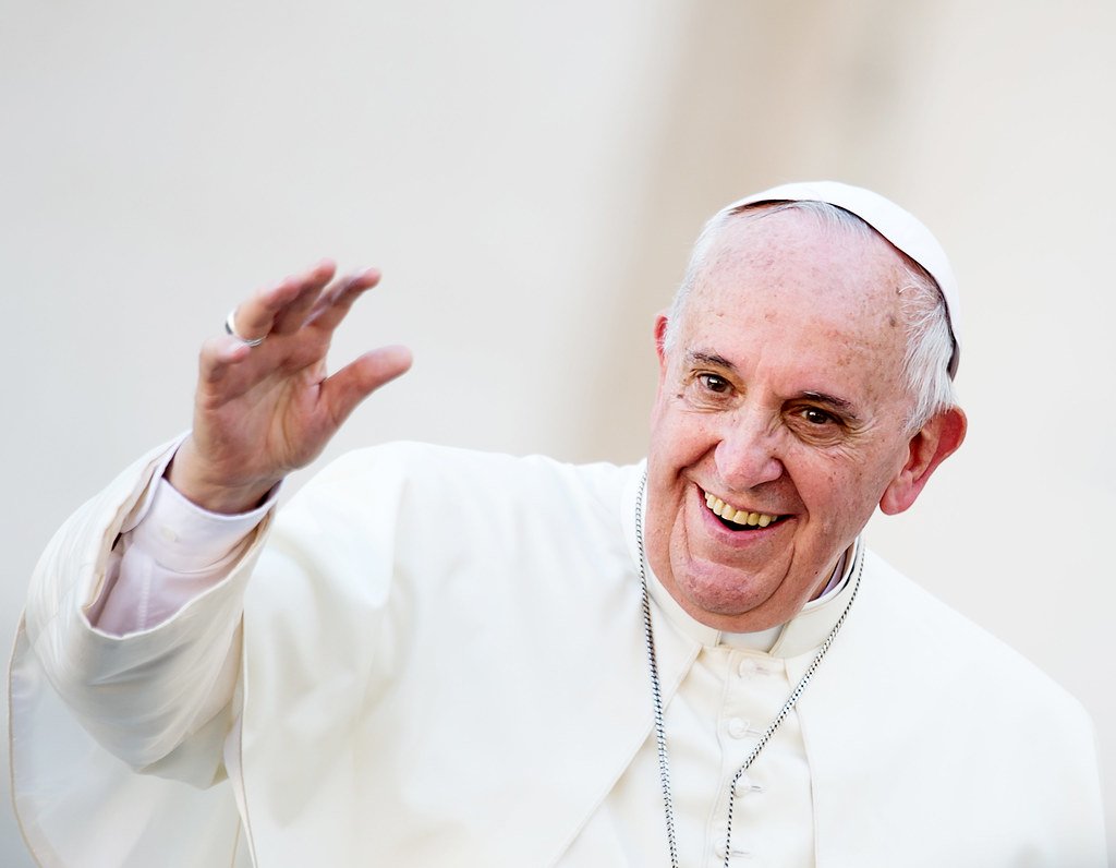 Pope Francis Ecstatically Welcomes Comedians to the Vatican