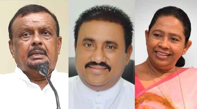 Three SLPP MPs sacked for violating party terms by supporting President Ranil Wickremesinghe.