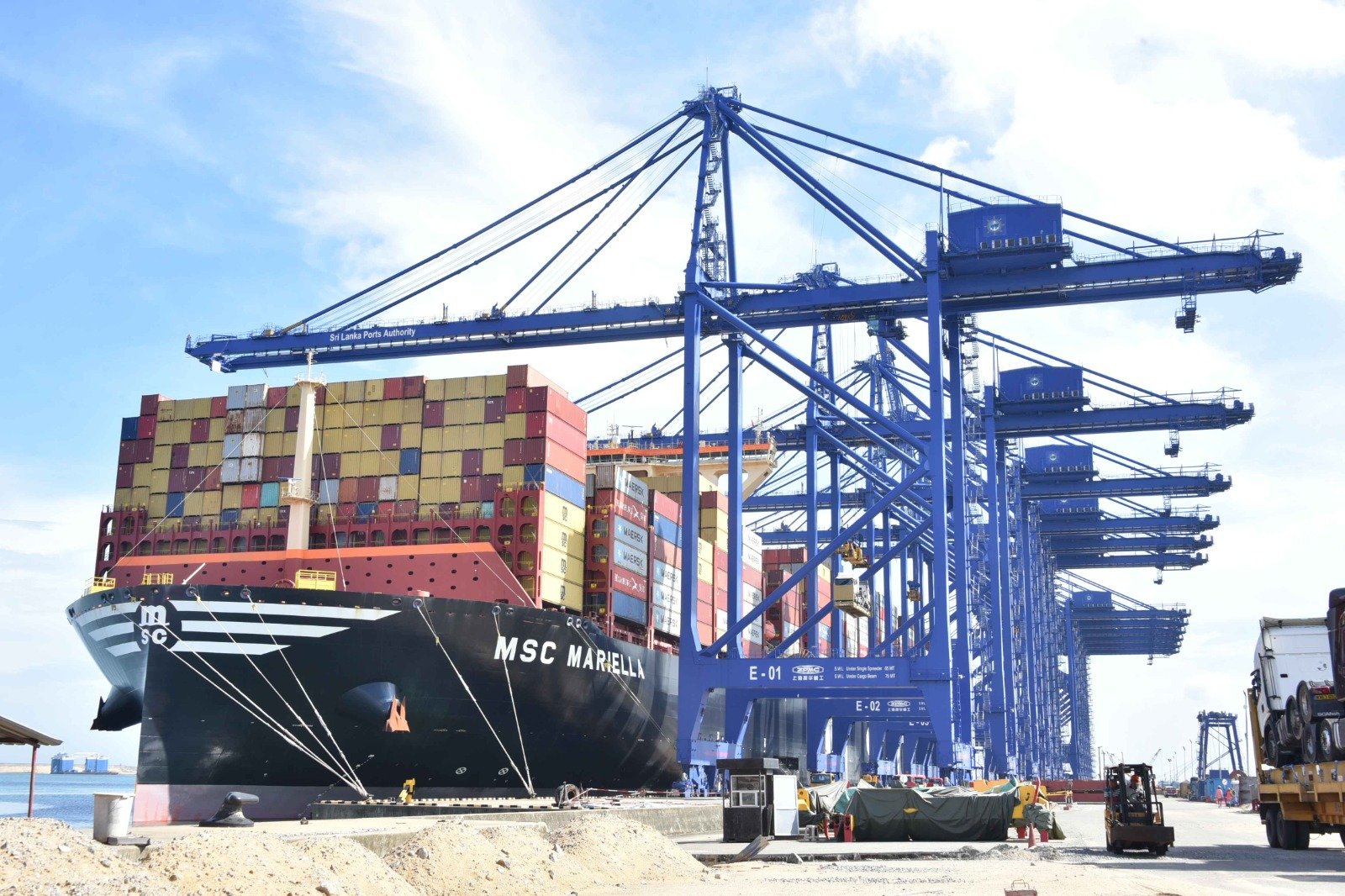 World's Largest Container Ship Docks in Sri Lanka